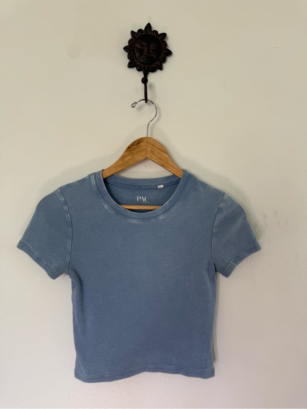 PacSun Blue Cropped Crewneck Tee
